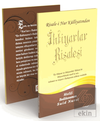 İhtiyarlar Risalesi Büyük Boy