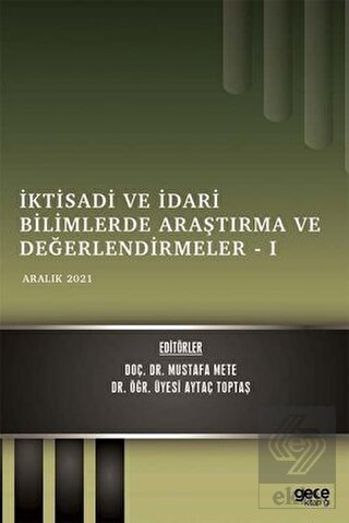 İktisadi ve İdari Bilimlerde Araştırma ve Değerlen