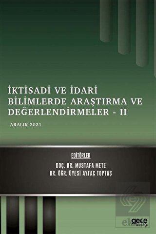 İktisadi ve İdari Bilimlerde Araştırma ve Değerlen
