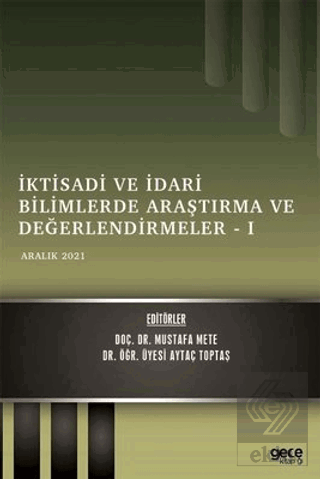 İktisadi ve İdari Bilimlerde Araştırma ve Değerlen