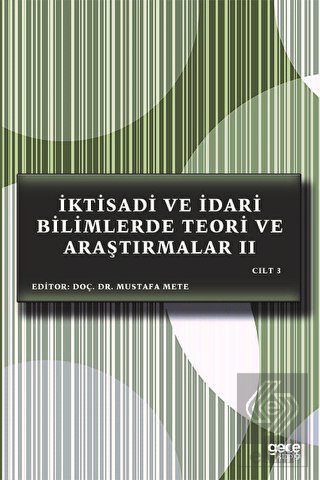 İktisadi ve İdari Bilimlerde Teori ve Araştırmalar