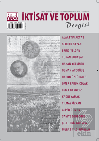 İktisat ve Toplum Dergisi Sayı: 1