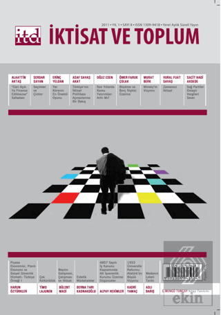 İktisat ve Toplum Dergisi Sayı: 8