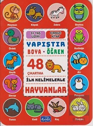 İlk Kelimelerle Hayvanlar - Yapıştır-Boya-Öğren