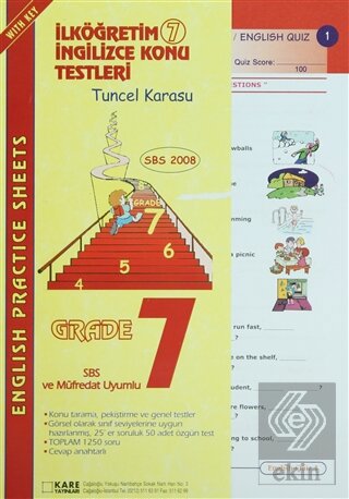 İlköğretim 7 İngilizce Konu Testleri