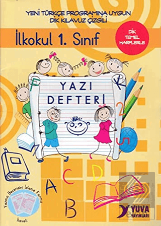 İlkokul 1. Sınıf Yazı Defteri-Dik Temel Harflerle