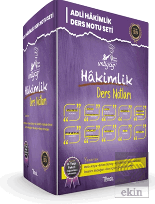 İmtiyaz Adli Hakimlik Ders Notları Seti