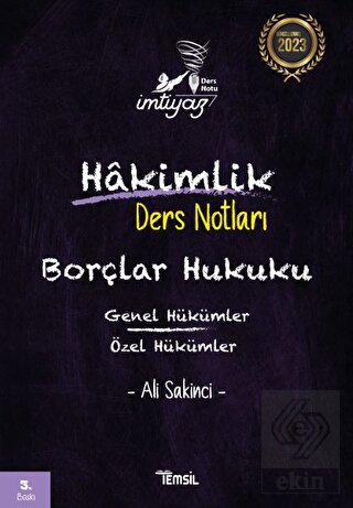 İmtiyaz Borçlar Hukuku Genel Hükümler- Özel Hüküml