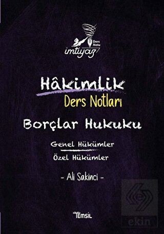 İmtiyaz Borçlar Hukuku Hakimlik Ders Notları