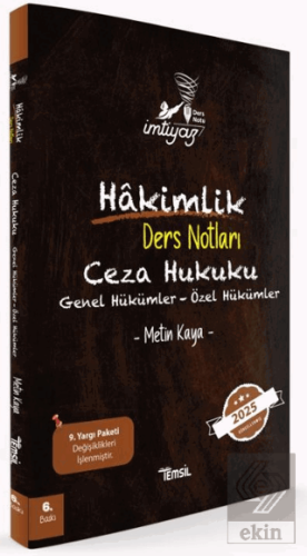 İmtiyaz Ceza Hukuku - Genel Hükümler - Özel Hükümler Hakimlik Ders Not