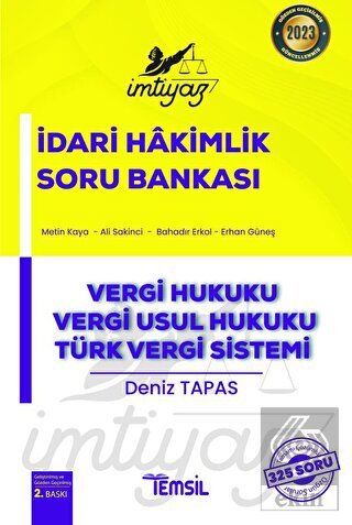 İmtiyaz Hakimlik Soru Bankası Vergi Hukuku- Vergi
