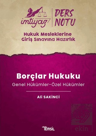 İmtiyaz HMGS Ders Notları Borçlar Hukuku (Genel Hükümler-Özel Hükümler)