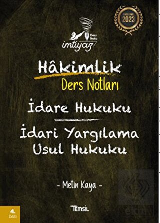 İmtiyaz İdare Hukuku İdari Yargılama Usul Hukuku H