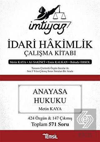 İmtiyaz İdari Hakimlik Çalışma Kitabı - Anayasa Hu