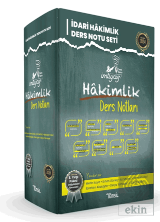 İmtiyaz İdari Hakimlik Ders Notları Seti