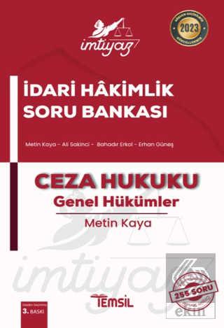 İmtiyaz İdari Hakimlik Soru Bankası Ceza Hukuku -