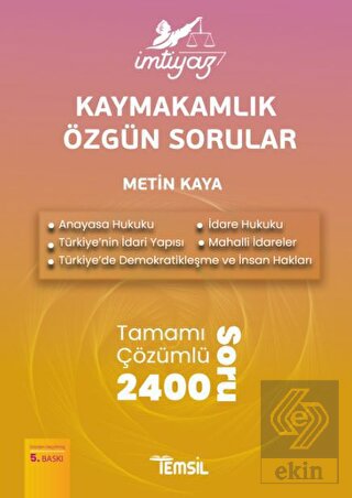 İmtiyaz Kaymakamlık Özgün Sorular