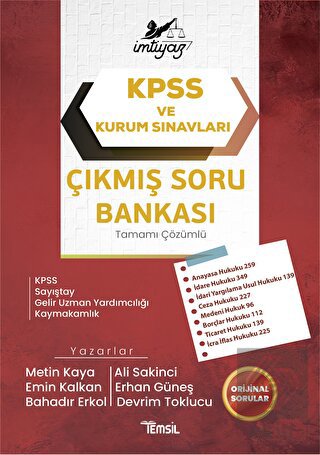 İmtiyaz Kpss Ve Kurum Sınavları Çıkmış Soru Bankası