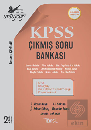 İmtiyaz KPSS ve Kurum SınavlarıÇıkmış Soru Bankas