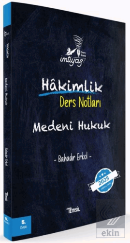İmtiyaz Medeni Hukuk Hakimlik Ders Notları