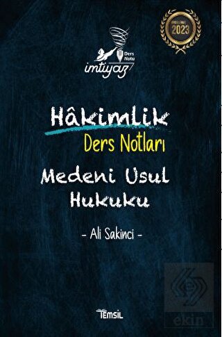 İmtiyaz Medeni Usul Hukuku Hakimlik Ders Notları
