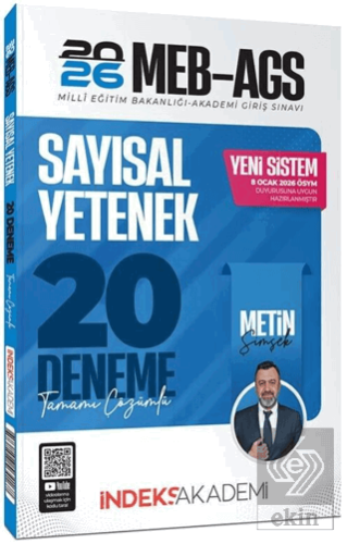İndeks Akademi 2026 MEB-AGS Sayısal Yetenek 20 Deneme Çözümlü