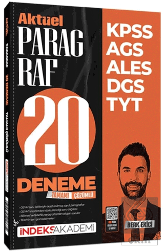 İndeks Akademi KPSS MEB-AGS ALES DGS TYT Aktüel Paragraf 20 Deneme Çöz