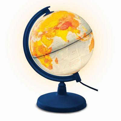 INOX SİYASİ YERKÜRE 20 CM- IŞIKLI