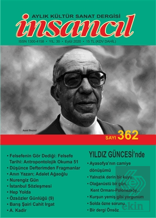 İnsancıl Aylık Kültür Sanat Dergisi Sayı: 362 Eylül 2020