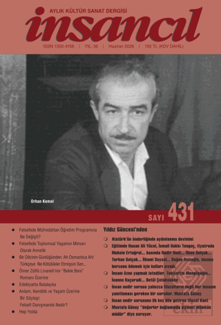 İnsancıl Aylık Kültür ve Sanat Dergisi Sayı: 431 Haziran 2026