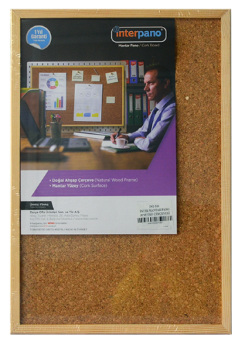 İNTER mantar pano eko çerçeveli 30*45