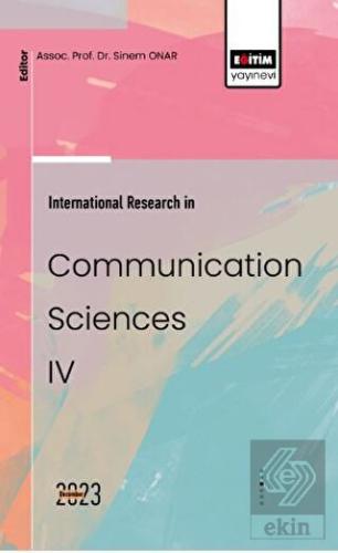 International Research in Communication Sciences I