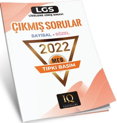 IQ Yayınları 8. Sınıf LGS 2022 Sayısal Sözel Çıkmış Sorular Tıpkı Bası