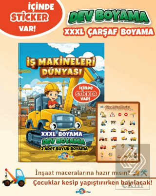 İş Makineleri Dünyası (Boyama Kitabı)