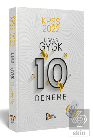 İsem Yayınları 2022 KPSS Genel Yetenek Genel Kültür 10 Deneme Dijital 