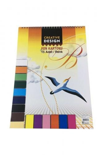 K.Color 25*35 15 Renk Spiralli Fon Kartonu