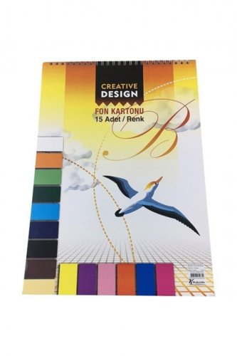 K.Color 25*35 15 Renk Spiralli Fon Kartonu