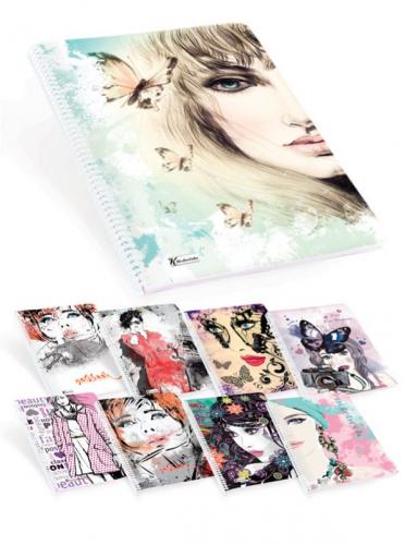 K.Color A4 100 Yp.Kareli PP Kp.Spr.Silver Defter