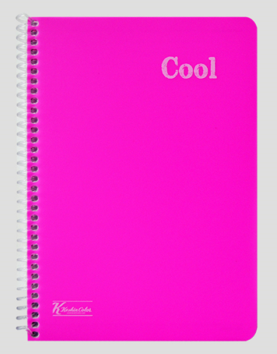 K.Color A5 72Yp.Çizgili PP Kp.Spirrall Cool Defter