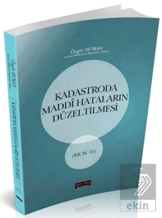 Kadastroda Maddi Hataların Düzeltilmesi
