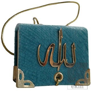 Kadife Kaplı Mini Boy Askılı Kur'an-i Kerim - 054K