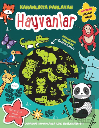 Karanlıkta Parlayan Kitaplar - Hayvanlar (Parlayan Çıkartmalar