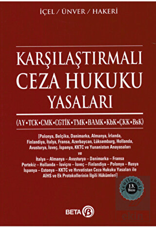 Karşılaştırmalı Ceza Hukuku Yasaları