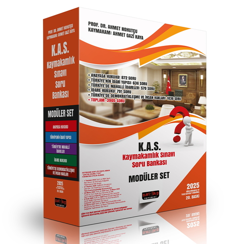 KAS Kaymakamlık Sınavı Test Soru Bankası Modüler Set Savaş Yayınları Temmuz 2025