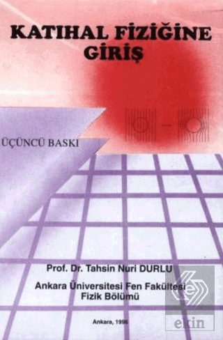 KATIHAL FİZİĞİNE GİRİŞ -BİLİM