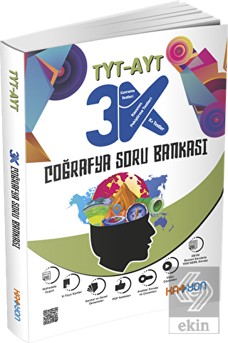 Katyon Yayınları TYT - AYT 3K Coğrafya Soru Bankas