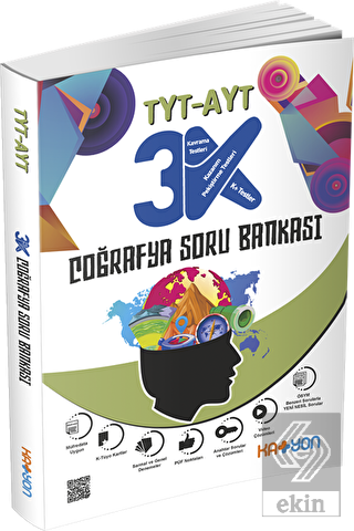 Katyon Yayınları TYT - AYT 3K Coğrafya Soru Bankas