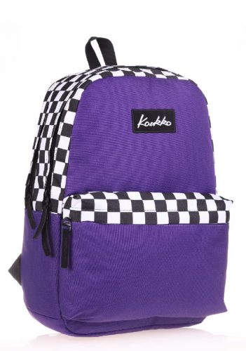 KAUKKO BASIC COLORS SIRT ÇANTASI (MOR CHECK)