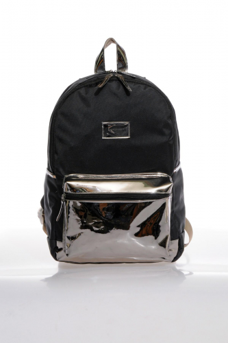 KAUKKO BRIGHT AYNALI SIRT ÇANTASI (SİYAH)