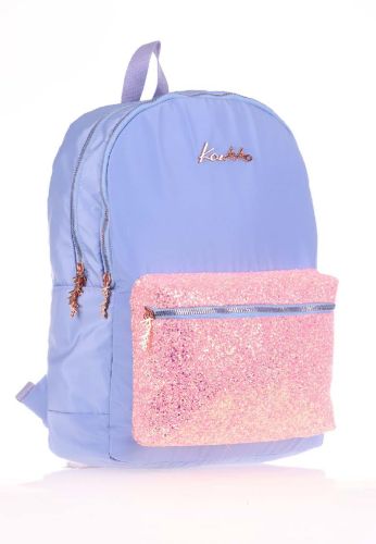 KAUKKO BRIGHT SIRT ÇANTASI (TAŞLI-FLORAL MAVİ)